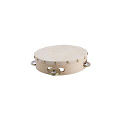 tambourin bois avec peau 19cm