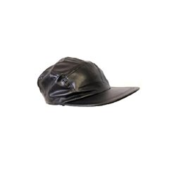 casquette simili cuir noir punk adulte