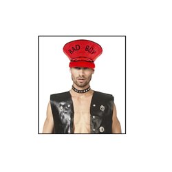 casquette géante motif "bad boy" rouge adulte