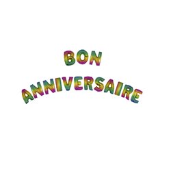 kit ballons aluminium "bon anniversaire" multicolores 40cm