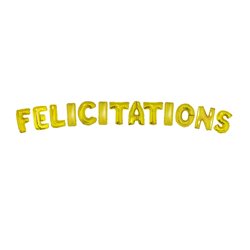 kit ballons aluminium "félicitations" or 13pcs 41cm