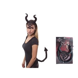 set accessoires diable/diablesse noir 2pcs