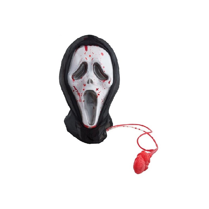 masque cagoule scream avec faux sang