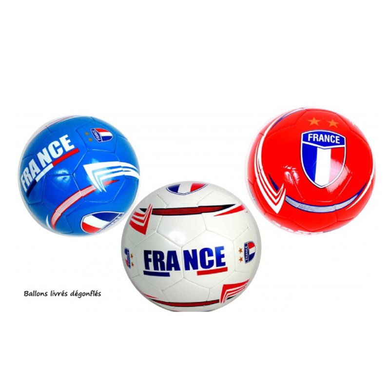 ballon de foot taille 5 imitation cuir france mix 22cm