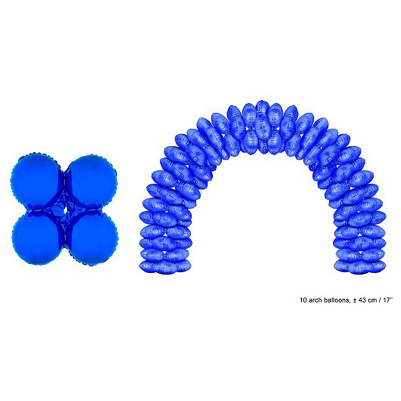 lot de 10 ballons bleu 43cm pour arche