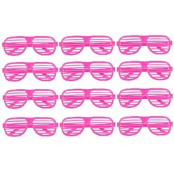 lot de 12 lunettes stores fluo rose