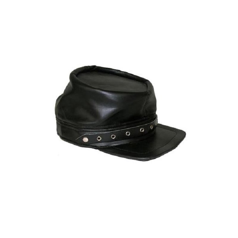 casquette simili cuir noir vintage punk adulte