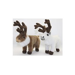 peluche élan avec grands bois brun 24cm