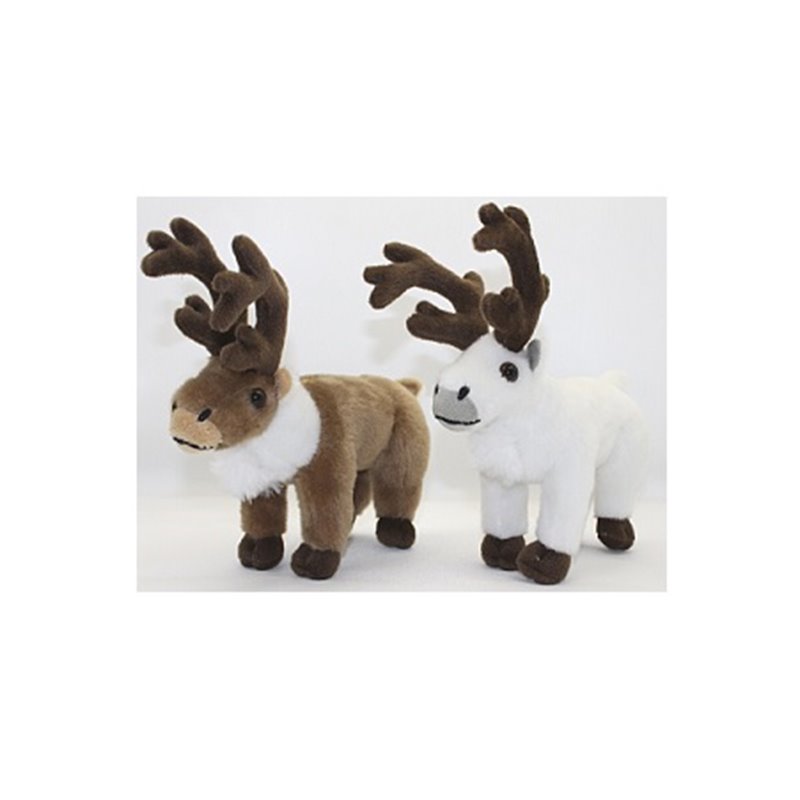 peluche élan avec grands bois brun 24cm