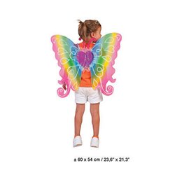 ailes de fée papillon coeur multicolore 67cm