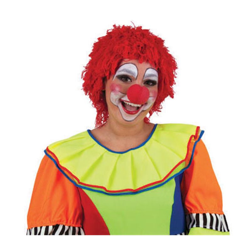 perruque clown en laine rouge