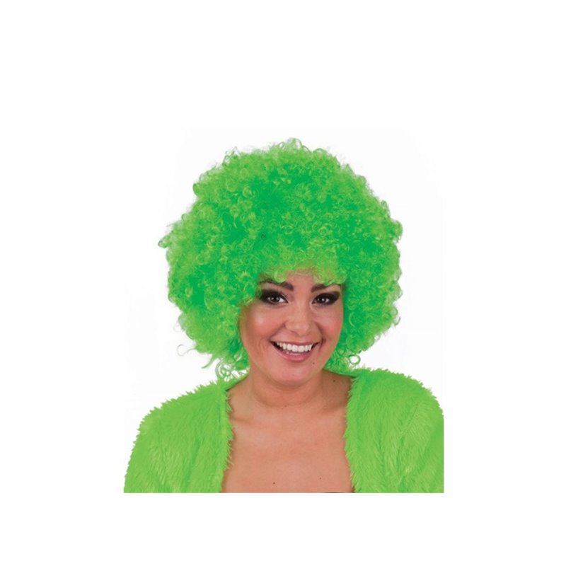 perruque hippy afro vert