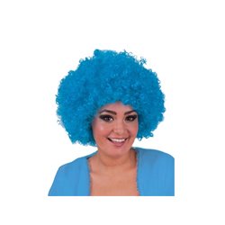 perruque hippy afro turquoise