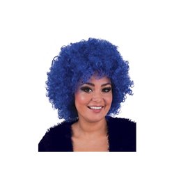 perruque hippy afro bleu