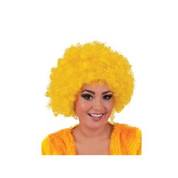 perruque hippy afro jaune