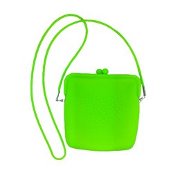 sac à main en silicone néon vert 20cm