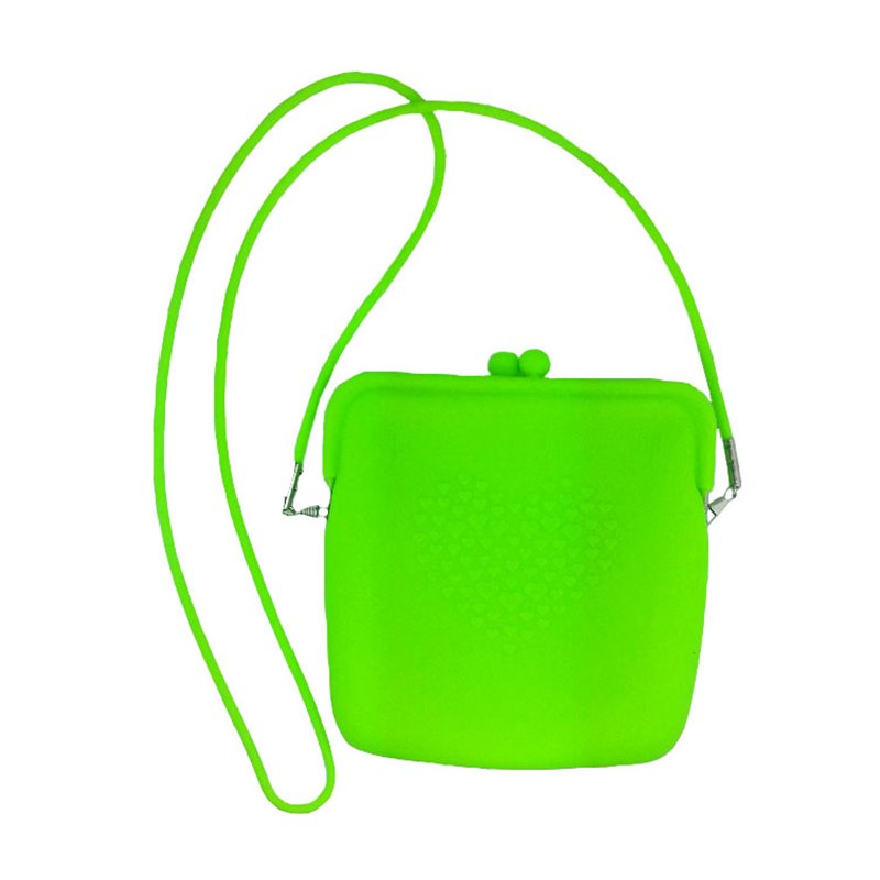 sac à main en silicone néon vert 20cm