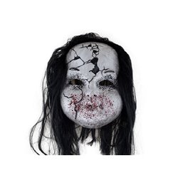 masque coque d'horreur fillette "scary baby" avec cheveux