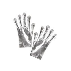 paire de gants "extraterrestre" effet argent adulte 25cm