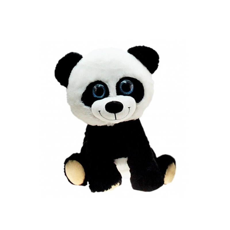 peluche panda assis luxe 20cm