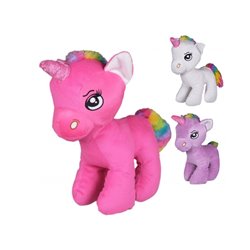 peluche bébé licorne avec fourrure rainbow mix 25cm