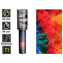 1x fumigène à main noir catégorie t1 45s