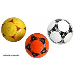 ballon de football taille 5 simili cuir mix 22cm