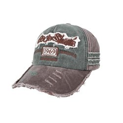 casquette coton vintage rock shark 1969 rouge vin gris