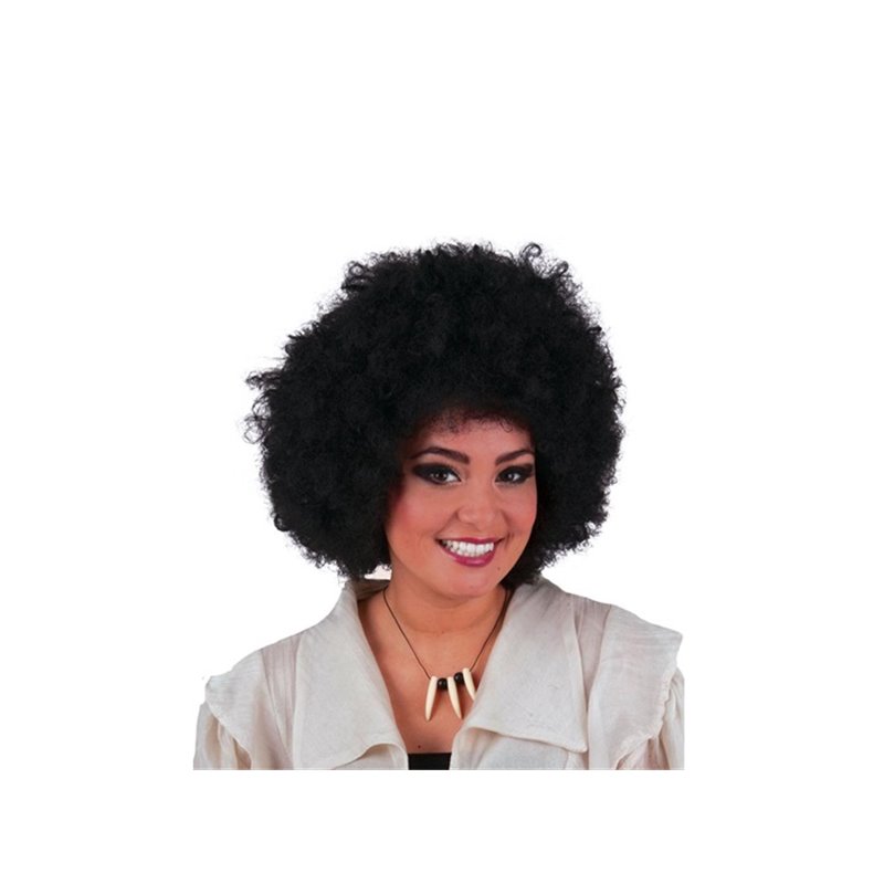 perruque afro moyenne noire