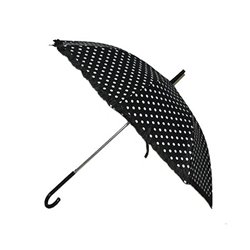 parapluie noir à pois blancs 87cm