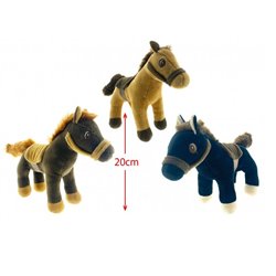 peluche cheval poney debout avec harnais mix 20cm