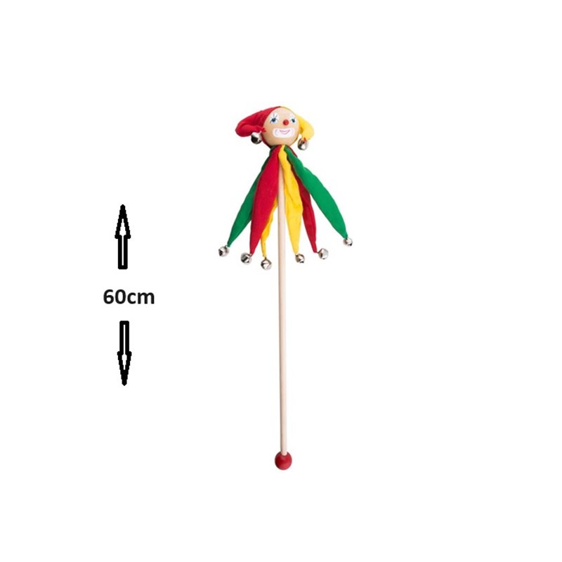 bâton clown avec grelots 60cm