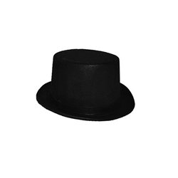 chapeau haut de forme style cuir noir