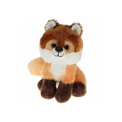 peluche renard assis "foxy" roux 20cm