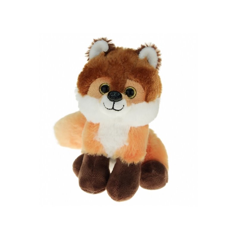 peluche renard assis "foxy" roux 20cm