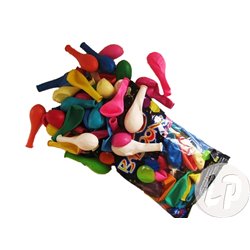 lot de 100 ballons latex opaques assortis 29x40cm