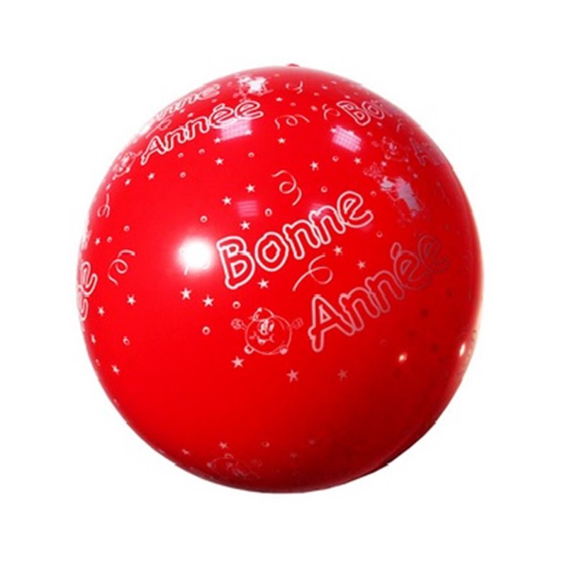 ballon géant bonne annee rouge 1m