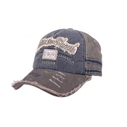 casquette coton vintage rock shark 1969 gris bleu