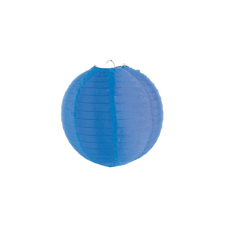 lampion avec porte bougie intérieur extérieur bleu 50cm