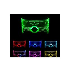 lunettes led's lumineuses futuriste cyberpunk 7 couleurs