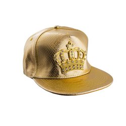 casquette de rappeur couronne or