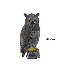 hibou réaliste en plastique 40cm