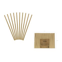 lot de 250 pailles carton kraft nature 19.5cm