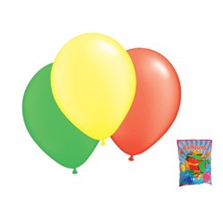 lot de 100 ballons latex vert jaune rouge 30cm