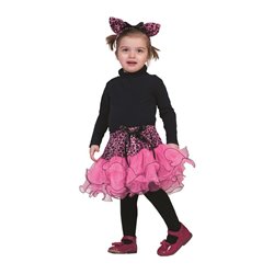 jupe panthère rose pour fille taille unique