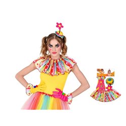 set accessoires clown multicolores adulte 4pcs