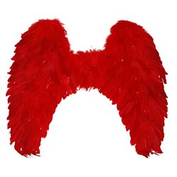 ailes d'ange plumes grande rouge 70cm