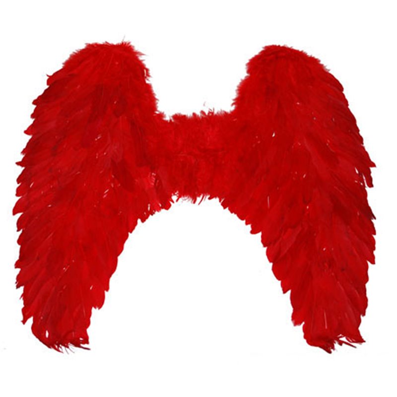 ailes d'ange plumes grande rouge 70cm