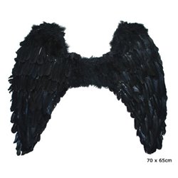 ailes d'ange plumes grande noir 70cm