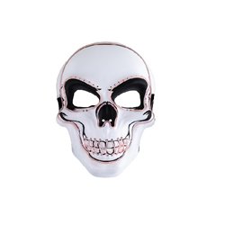 masque coque d'horreur crâne el led's lumineux blanc